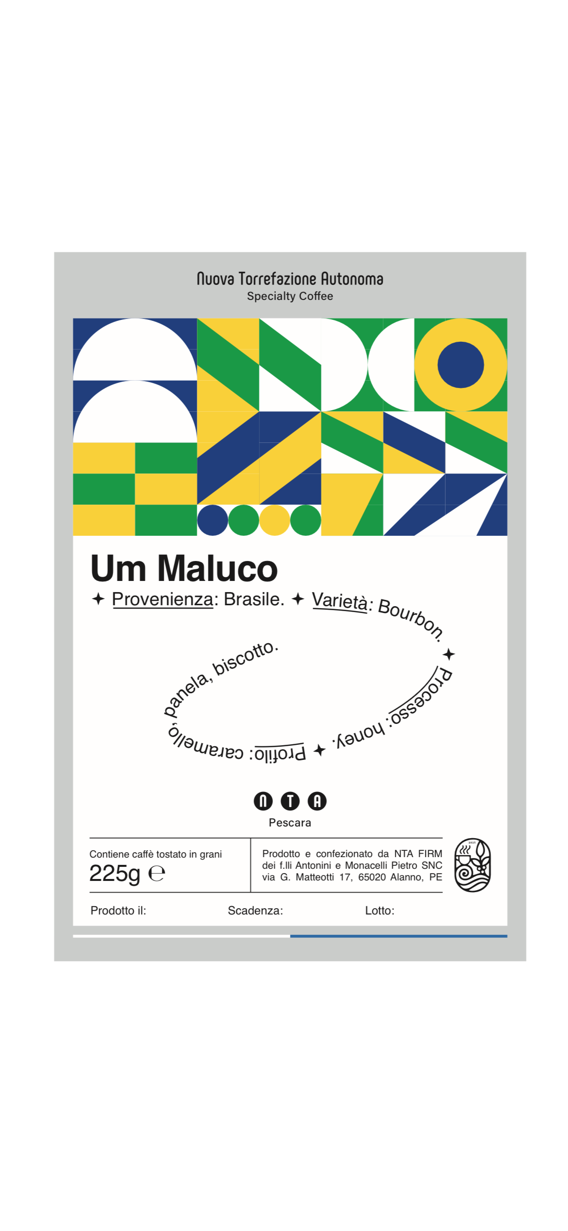 Brasile| Um Maluco| Specialty Coffee in grani 225g| SPECIE: Arabica| VARIETA: Bourbon|
ORIGINE: Brasile
PROCESSO: Honey|
PROFILO: Caramello, Panela, Biscotto