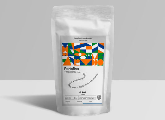 India| Portofino| Caffè in grani 225g| SPECIE: Canephora PROCESSO: Lavato|          PROFILO: Cacao, Pepe, Cioccolato