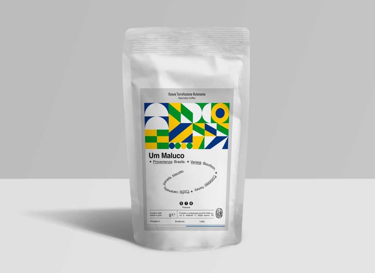 Brasile| Um Maluco| Specialty Coffee in grani 225g| SPECIE: Arabica| VARIETA: Bourbon|
ORIGINE: Brasile 
PROCESSO: Honey|
PROFILO: Caramello, Panela, Biscotto